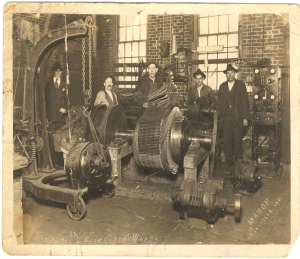 GRANDFATHER POLING AND OTHERS ELECTRIC SHOP CIRCA 1930